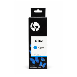 HCC GT52 Cyan Ink Bottle Compatible with HP GT52 Cyan (M0H54AE)