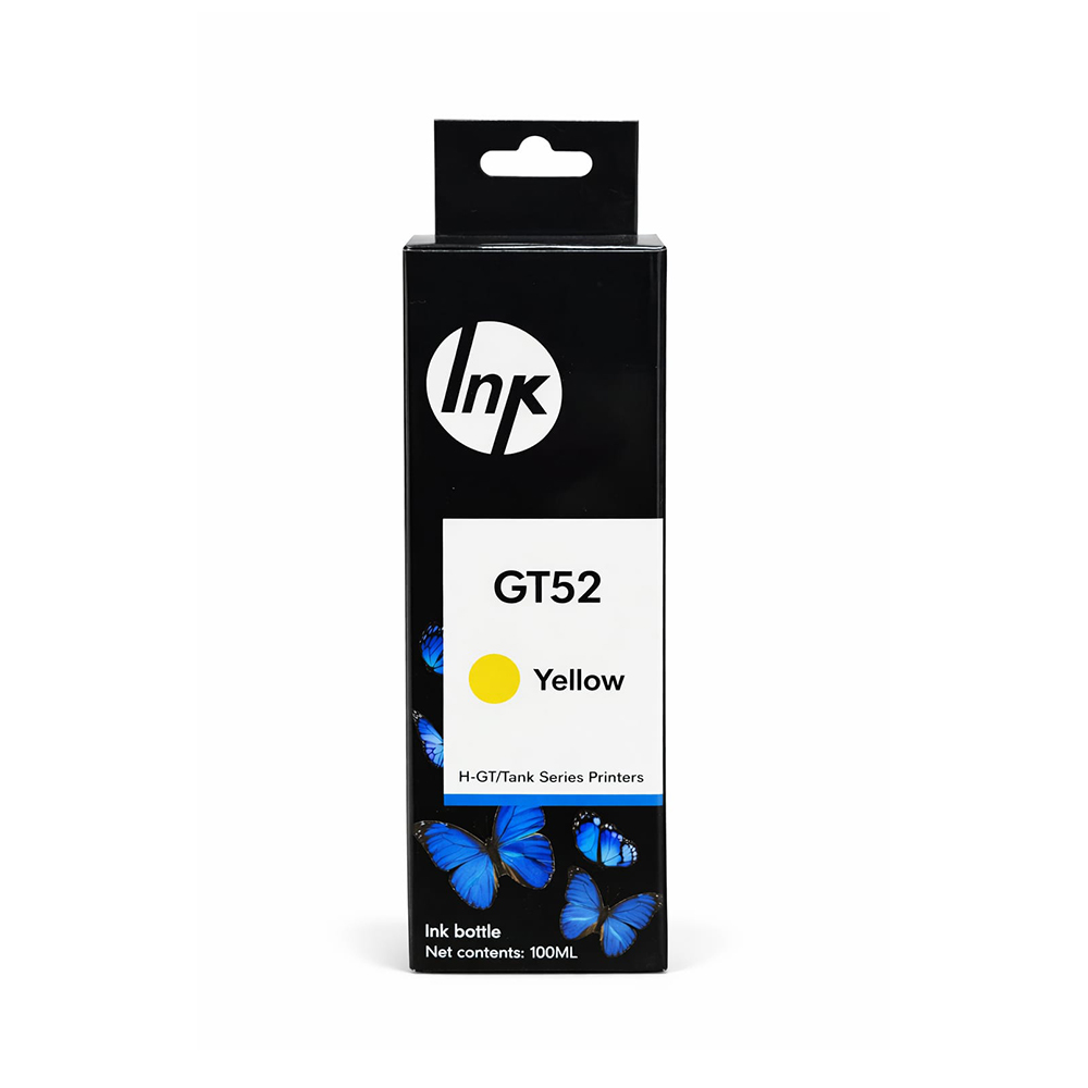 HCC GT52 Yellow Ink Bottle Compatible with HP GT52 Yellow (M0H56AE)