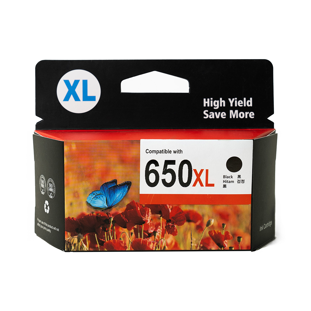 HCC Compatible with HP 650XL Black Ink Cartridge