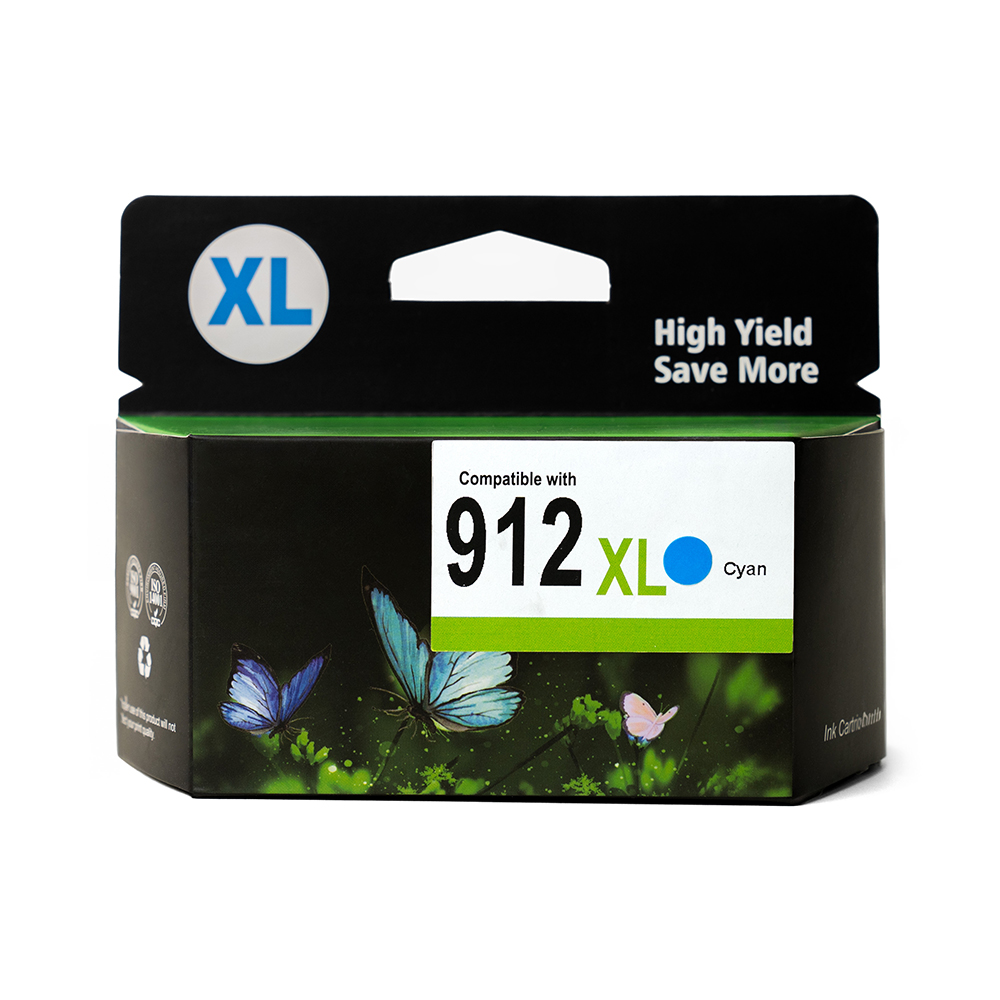 HCC Compatible with HP 912XL Cyan Ink Cartridge