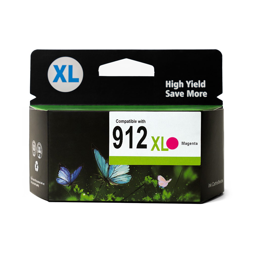 HCC Compatible with HP 912XL Magenta Ink Cartridge