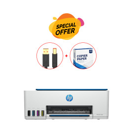 HP Smart Tank 595 All-in-One Printer + USB Cable + A4 Paper Combo