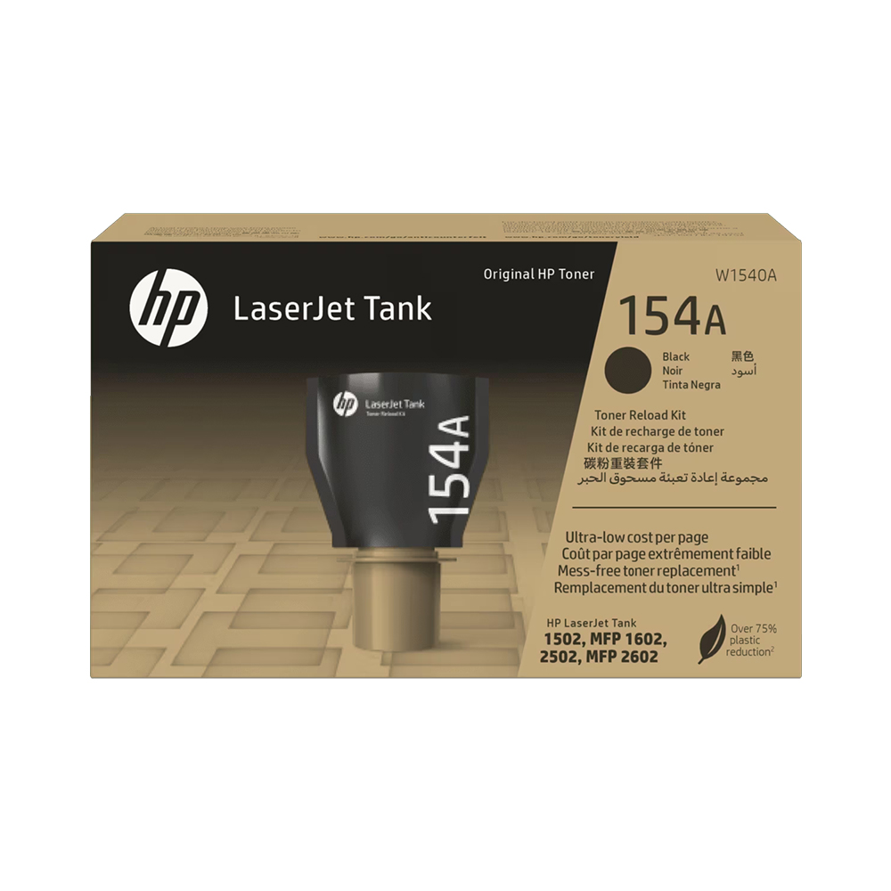 HP 154A Black Original LaserJet Tank Toner Reload Kit (W1540A)