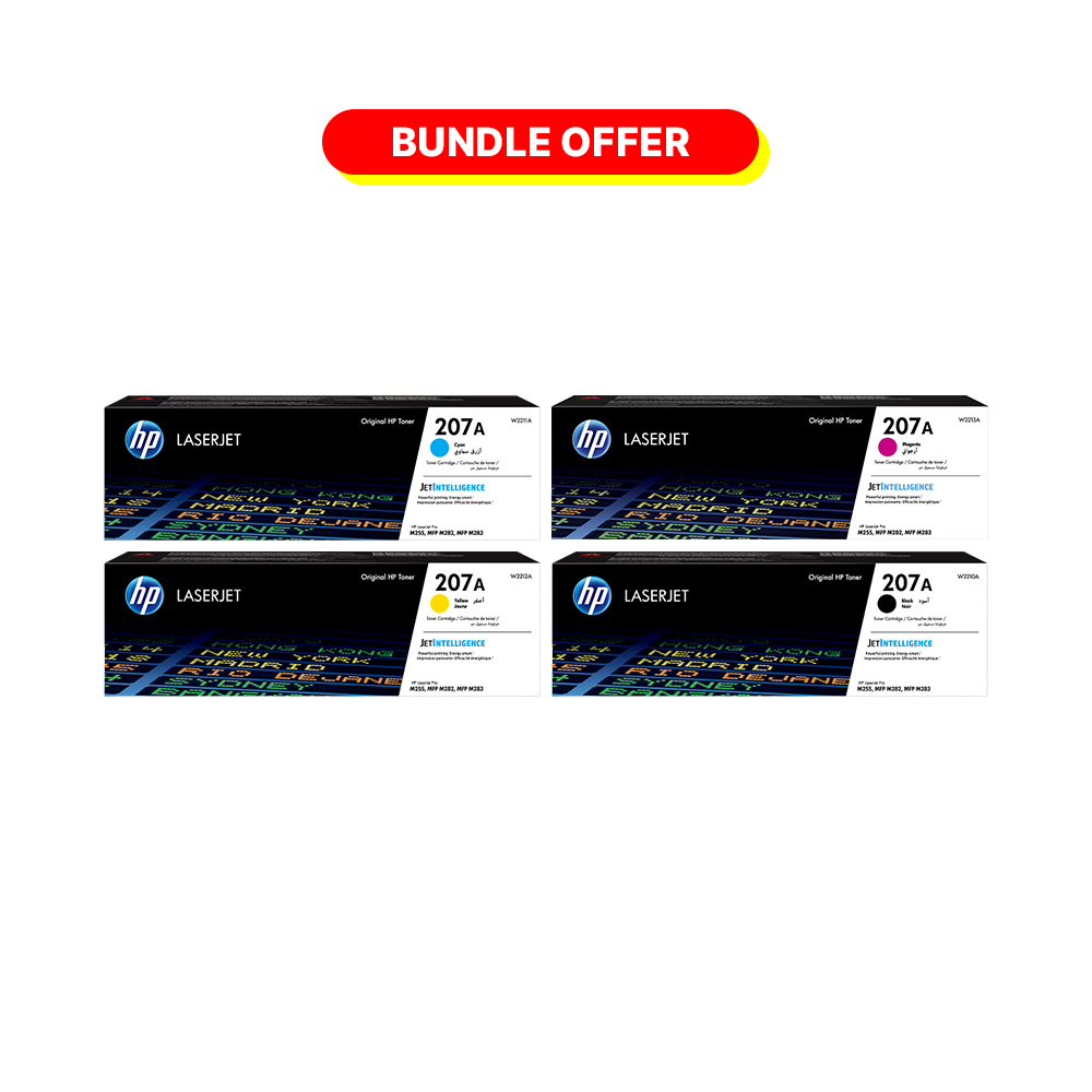 HP 207A Black-Cyan-Magenta-Yellow Toner Combo pack
