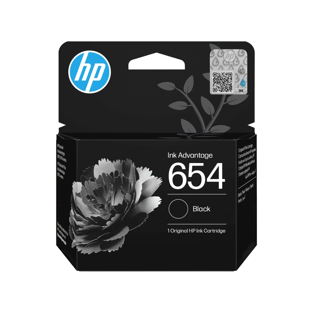 HP 654 Black Original Ink Advantage Cartridge (7FP39UE)