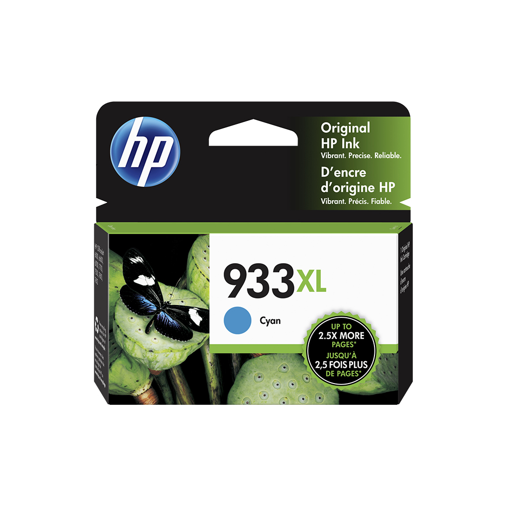 HP 933XL High Yield Cyan Original Ink Cartridge (CN058AE)