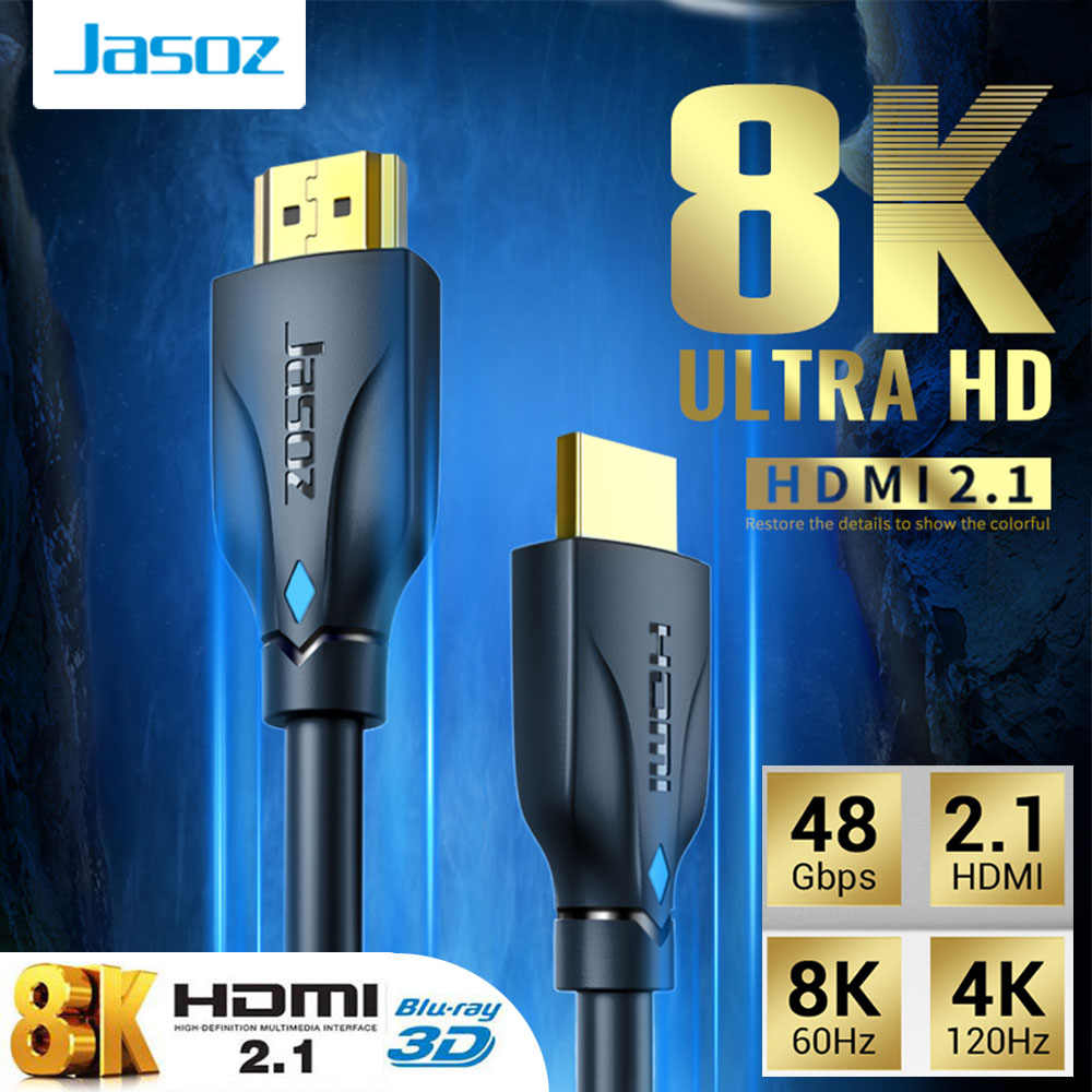 Jasoz HDMI HD Digital HD Cable - 3 Meters - 2.1V - 8K - M/M