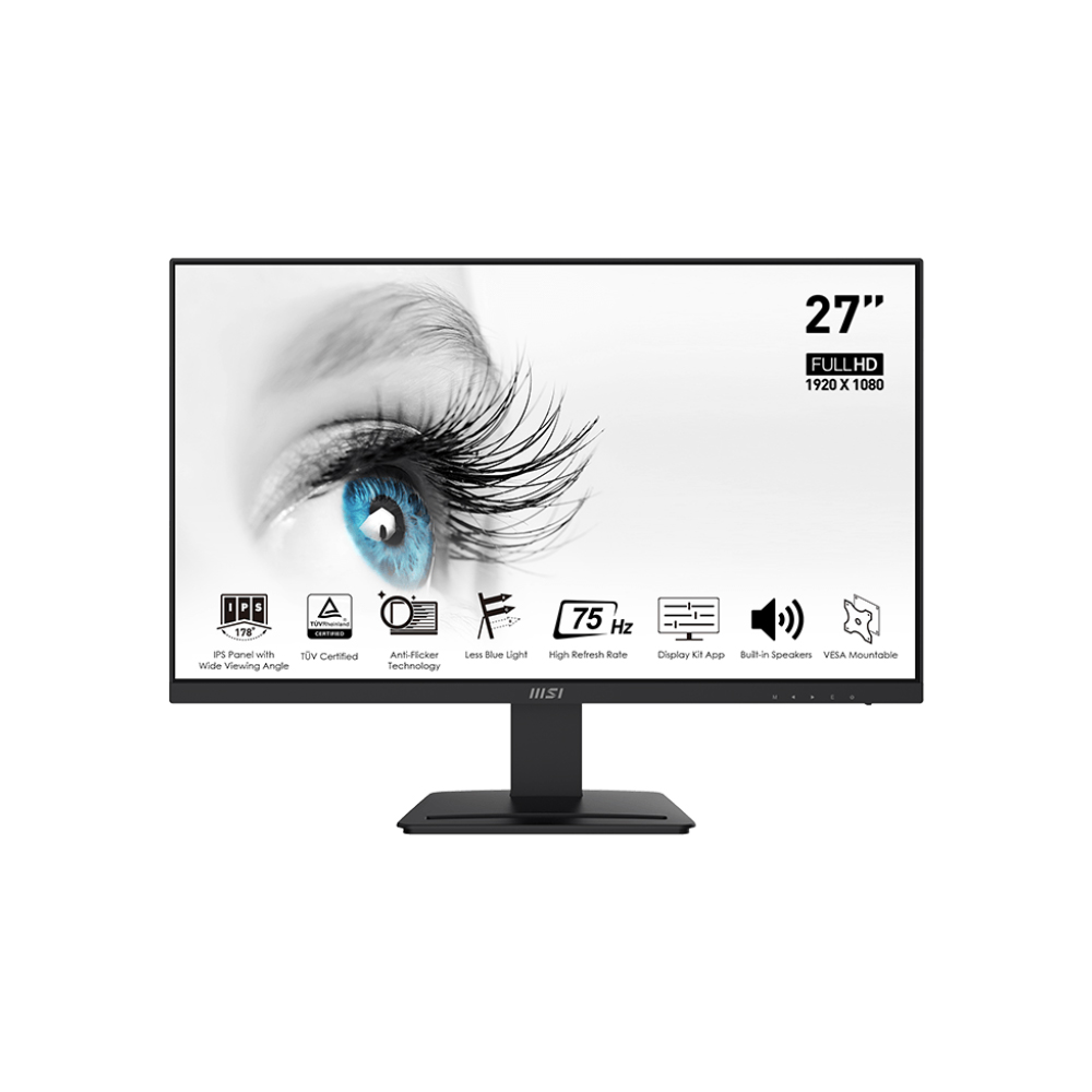 MSI PRO MP273 27" FHD IPS 75Hz 5ms Business & Productivity Monitor With AMD FreeSync