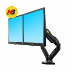 North Bayou F160 Gas-Strut Flexi Mount Dual Screen Desktop 17-30 Inch Monitor Arm (Black)