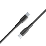 PROMATE xCord-CC Black High Tensile Strength USB-C Data & Charge Cable – Fast Charging Type-C Cable