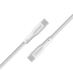 PROMATE xCord-CC White High Tensile Strength USB-C Data & Charge Cable – Fast Charging Type-C Cable