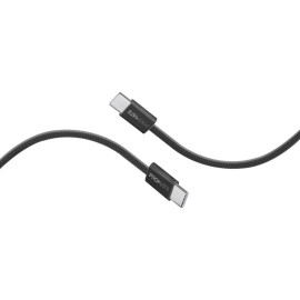PROMATE EcoLine-CC120 Black Ultra-Fast 60W Power Delivery USB-C Fabric Braided Cable