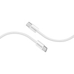 PROMATE EcoLine-CC120 White Ultra-Fast 60W Power Delivery USB-C Fabric Braided Cable