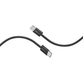 PROMATE EcoLine-Ci120 Black 27W Power Delivery USB-C to Lightning Fabric Braided Cable