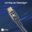 PROMATE LucidLine-CC120 Black 100W Power Delivery Ultra-Fast USB-C Cable with Transparent Shells