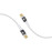 PROMATE LucidLine-CC120 White 100W Power Delivery Ultra-Fast USB-C Cable with Transparent Shells