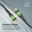 PROMATE TransLine-CC Black 60W Power Delivery Ultra-Fast USB-C Cable – Transparent Shell Design Type-C Cable