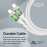 PROMATE TransLine-CC White 60W Power Delivery Ultra-Fast USB-C Cable – Transparent Shell Type-C Cable