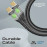 PROMATE TransLine-CC200 Black 60W Power Delivery Ultra-Fast USB-C Cable with Transparent Shells