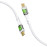 PROMATE TransLine-CC200 White 60W Power Delivery Ultra-Fast USB-C Cable with Transparent Shells