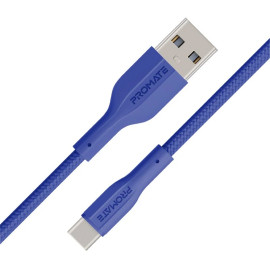 PROMATE xCord-AC Navy Super Flexible USB-C Data & Charge Cable – Fast Charging Type-C Cable