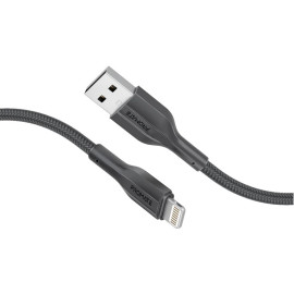 PROMATE xCord-Ai200 Black USB to Lightning Cable – Super Flexible 2A Charging Cable for iPhone & iPad