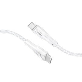 PROMATE xCord-CC200 White Super-Flexible 60W USB-C to USB-C Cable – 2A Fast Charging Type-C Cable