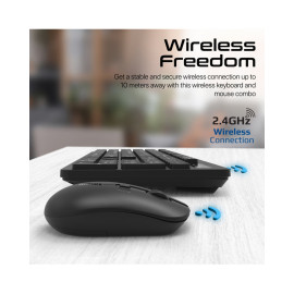 Promate ProCombo-13 Sleek Profile Full-Size Wireless Keyboard and Mouse EN-AR