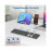 Promate ProKeys-X2 Full-Size Triple-Mode Slim Wireless Keyboard w/ Scissor Keys, & Multi-Device Connectivity EN-AR