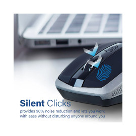 Promate Breeze Silent Switch Streamlined Wireless Mouse - Silver
