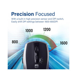 Promate Breeze Silent Switch Streamlined Wireless Mouse - Silver