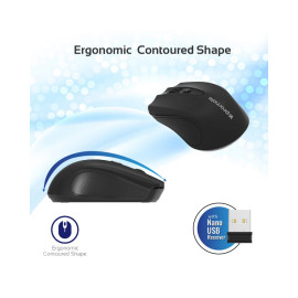 Promate Clix-8 2.4GHz Wireless Ergonomic Optical Mouse