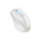 PROMATE Kitt 2.4GHz Wireless Ergonomic Optical Mouse with LED Rainbow Lights - White