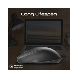 Promate UniGlide EZGrip™ Ergonomic Wireless Mouse - Black