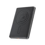 Promate Blade-5 5000 mAh Ultra-Slim Aluminum Crafted MagSafe Compatible Wireless Charging PowerBank - Black