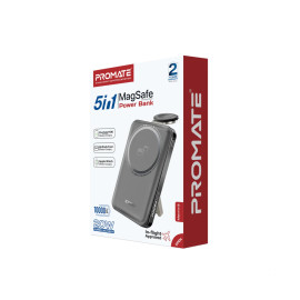Promate Mavrix-3 10000mAh Ultra-Compact 3 in 1 MagSafe Compatible Wireless Charging Power Bank