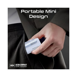 Promate PowerUp-Duo 5000mAh Ultra-Compact Fast Charging Power Bank with Dual foldable USB-C™ & Lightning Connectors - Blue