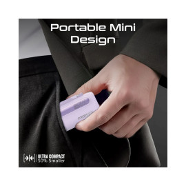 Promate PowerUp-Duo 5000mAh Ultra-Compact Fast Charging Power Bank with Dual foldable USB-C™ & Lightning Connectors - Purple