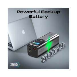 Promate Titan-160 27600mAh Ultra-Compact 160W Multi-Port PD 3.1 Power Bank with TFT LCD Screen