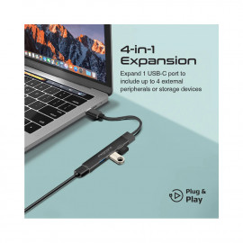 Promate LiteHub-4 4-in-1 Multi-Port USB-C Data Hub