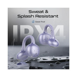 Promate AirClip-Pro AudioFit™ Open Ear True Wireless Stereo Earbuds with IntelliTouch - Purple