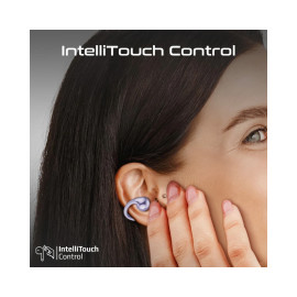 Promate AirClip AudioFit™ Open Ear Clip On TWS Earbuds w/ IntelliTouch - Purple