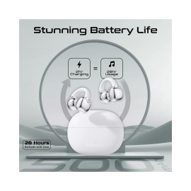 Promate AirClip AudioFit™ Open Ear Clip On TWS Earbuds w/ IntelliTouch - White