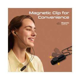 Promate Latch Clip-On High Fidelity Wireless Dynamic Earphones - Black