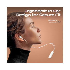 Promate Latch Clip-On High Fidelity Wireless Dynamic Earphones - White