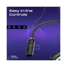Promate Leap 150 Hours Play-Time Dynamic Wireless Earphones - Black
