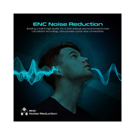 Promate Lima High Definition ENC TWS Wireless Earbuds with IntelliTouch - Black