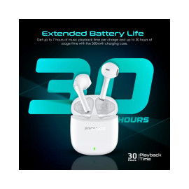 Promate Lima High Definition ENC TWS Wireless Earbuds with IntelliTouch - White