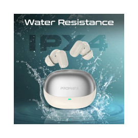 Promate Lush-Pro High-Definition TWS Earbuds with Intellitouch - White