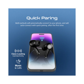 Promate ProPods High-Definition ANC TWS Earphones with intellitouch - Black